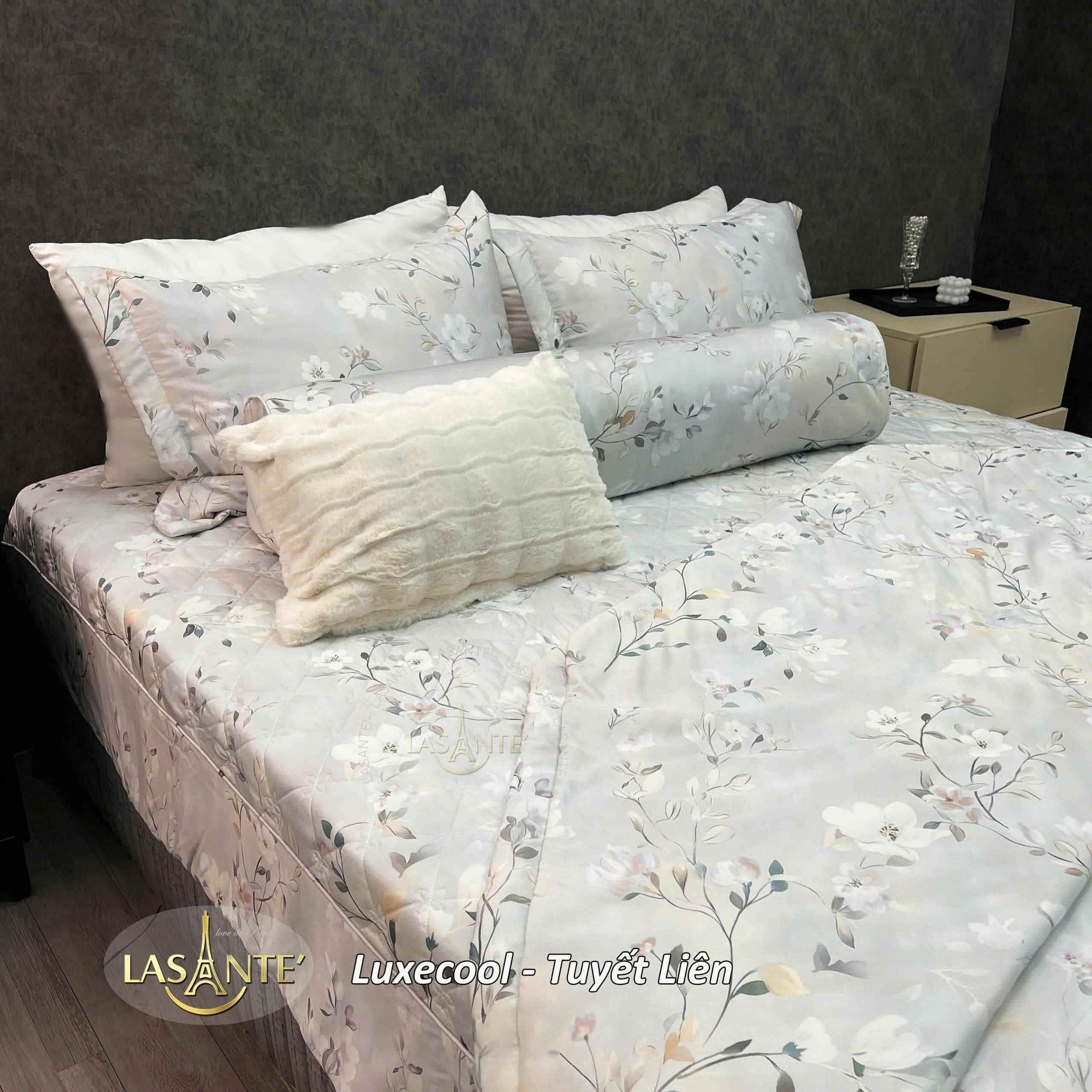 Bộ chăn ga Luxecool Tuyết Liên - Lasante Bộ chăn ga Luxecool Tuyết Liên - Lasante